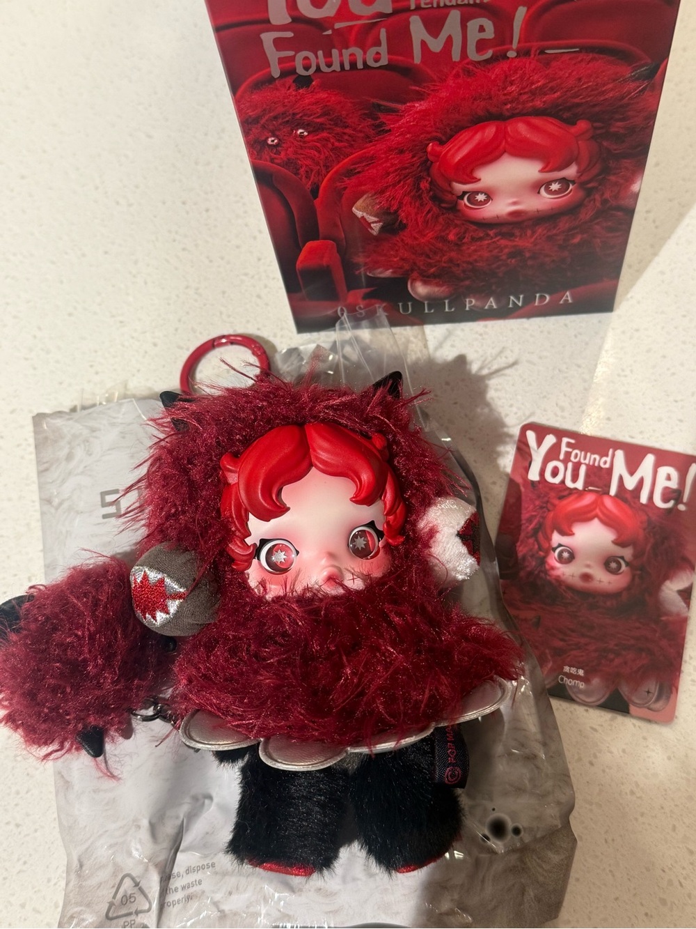 Pop Mart SKULLPANDA You Found Me! Series Plush Doll Pendant - chomp